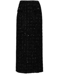 JNBY Langer Coarse Jacquard-Rock in H-Form Schwarz