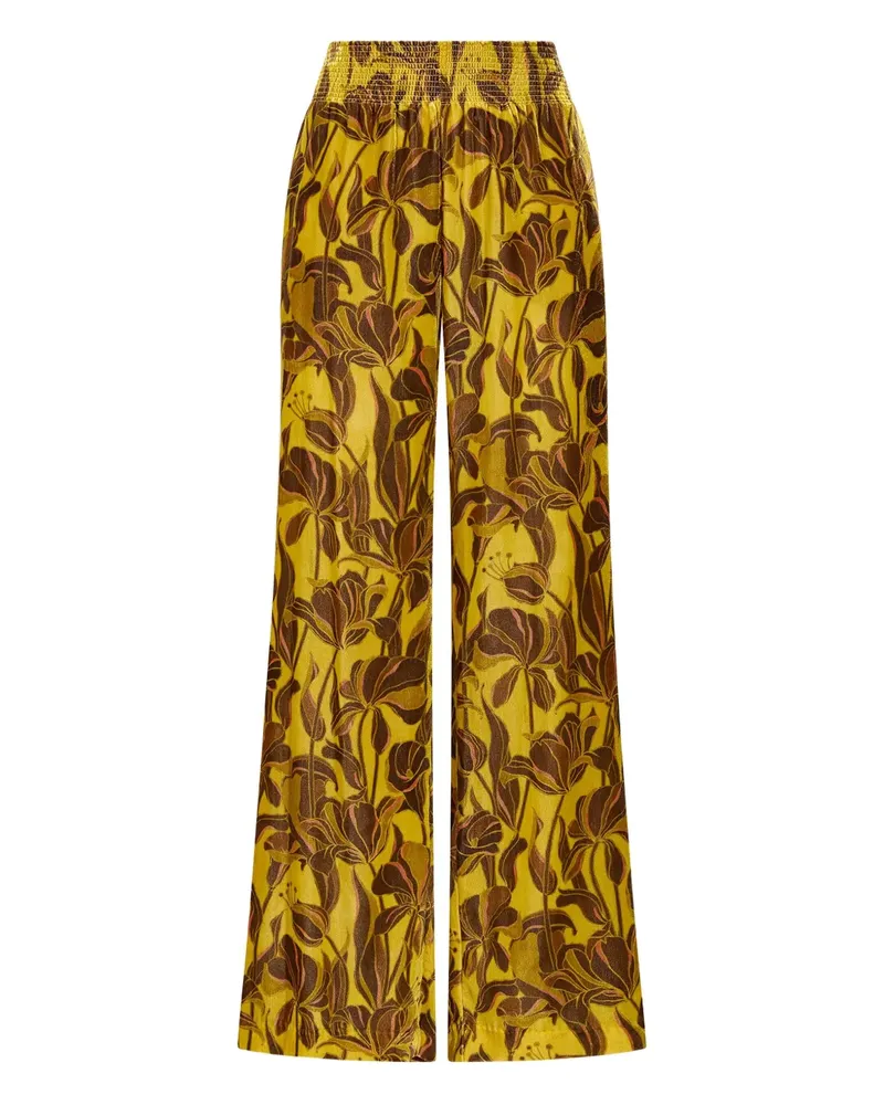 Maliparmi Gesmokte Lily's Ballet Blumenhose - Gelb Gelb