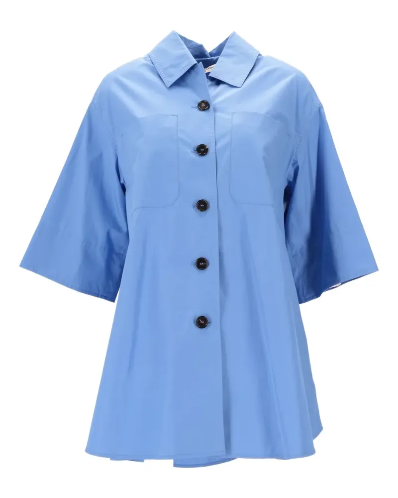 Max Mara Geknöpftes Adam Hemd - Blau Blau
