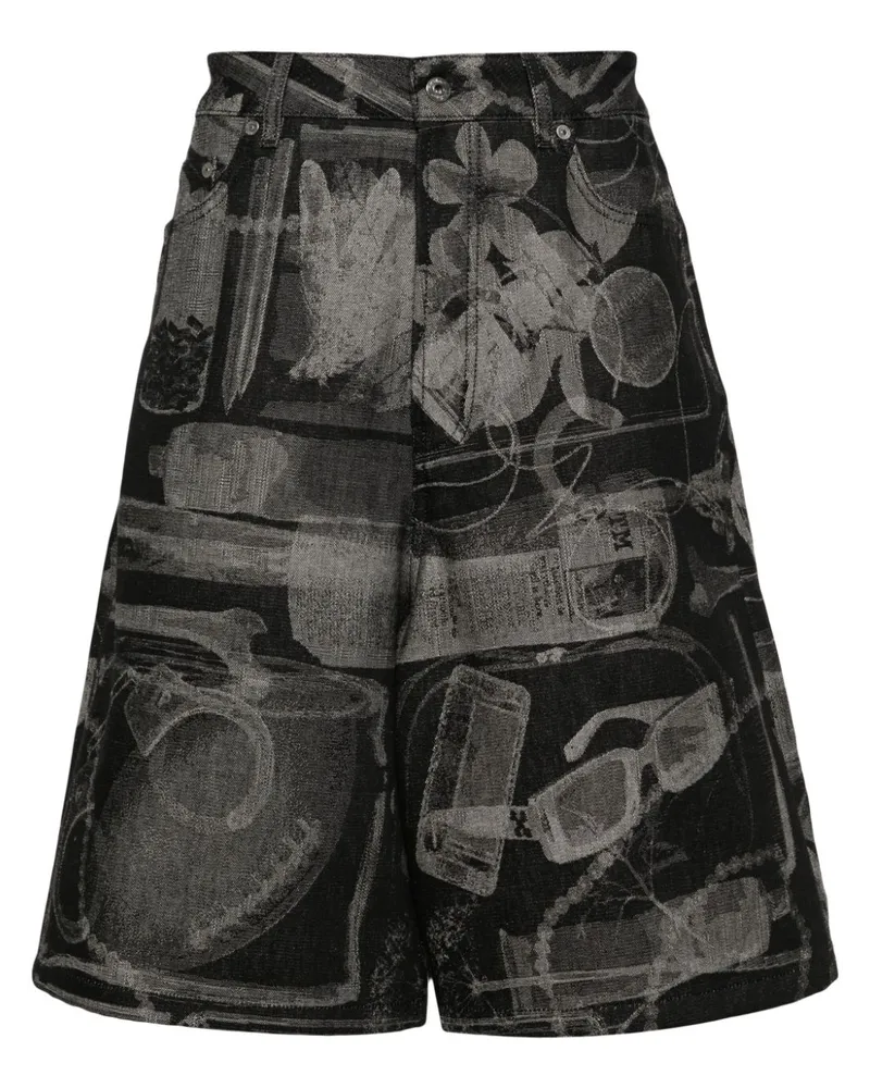 OFF-WHITE Xray Shorts mit Jacquard-Print - Schwarz Schwarz