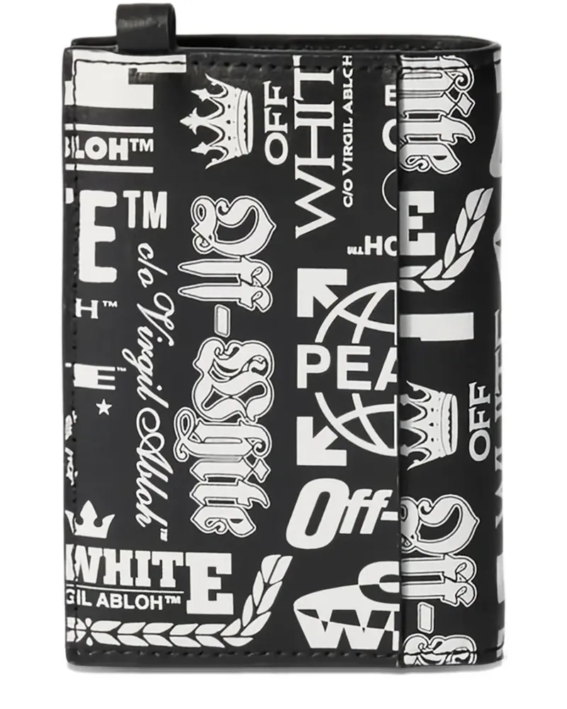 OFF-WHITE Heritage Multilogo Portemonnaie - Schwarz Schwarz