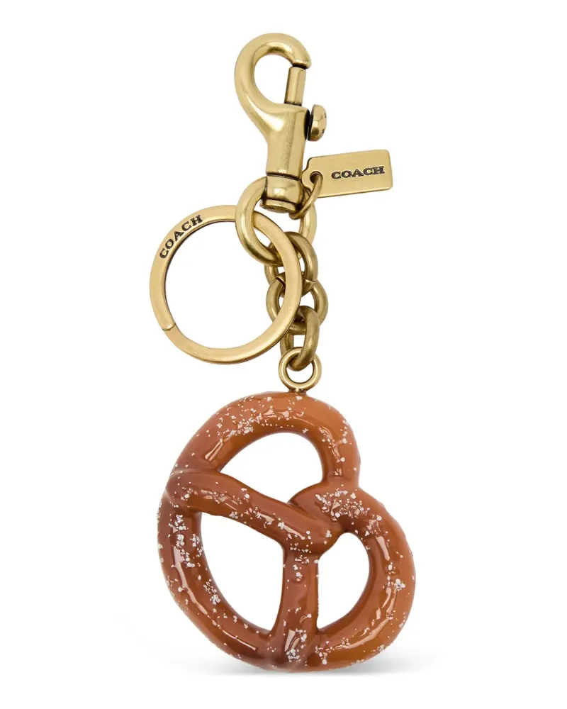 Coach Kleiner Pretzel Taschenanhänger - Braun Braun