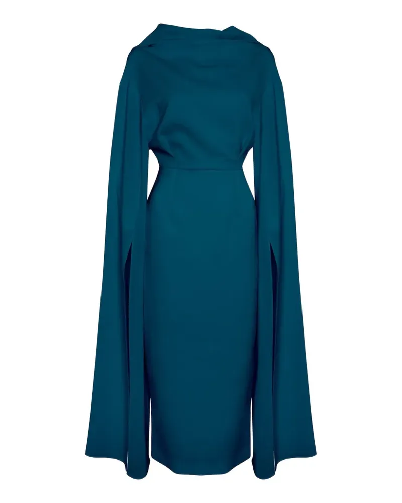 Roksanda Ilincic Nour Midikleid mit Cape-Ärmeln - Grün Grün