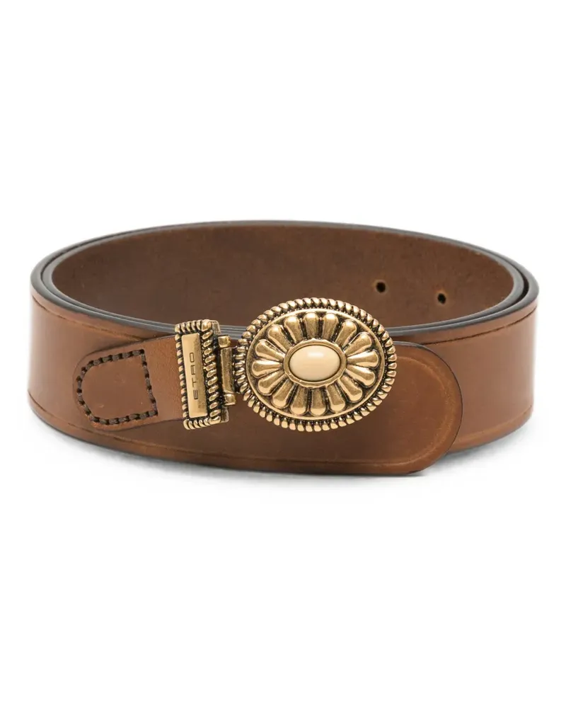 Etro Gürtel mit Zierschnalle - Braun Braun