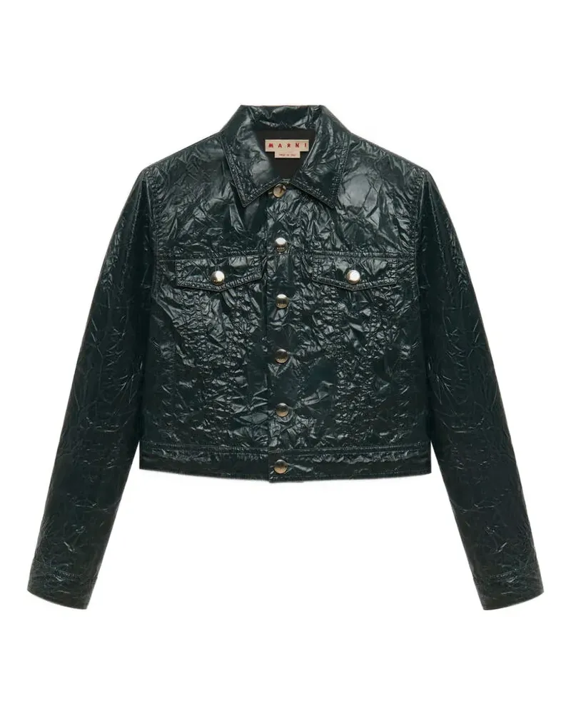 Marni Jacke mit Knitteroptik - Grün Grün