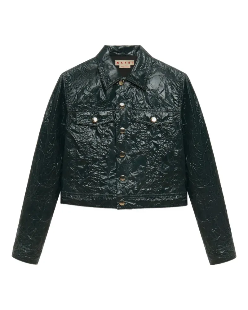 Marni crinkled-finish jacket - Grün Grün