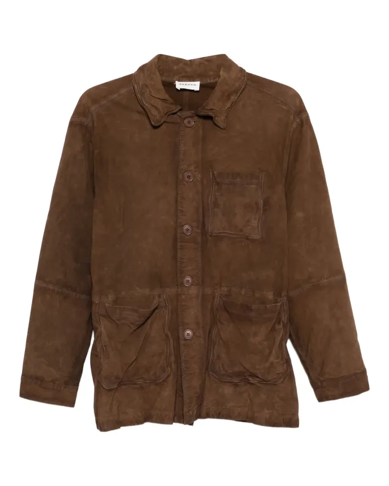 P.A.R.O.S.H. P.A.R.O H. long-sleeve suede jacket - Braun Braun