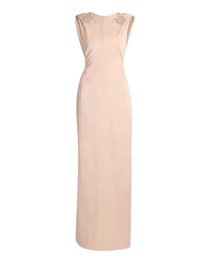Erdem Besticktes Maxikleid mit Drapierung - Nude Nude