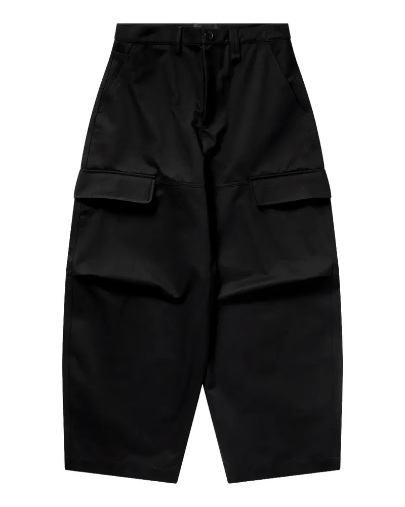Simone Rocha Ballon-Cargohose mit Kniefalten - Schwarz Schwarz