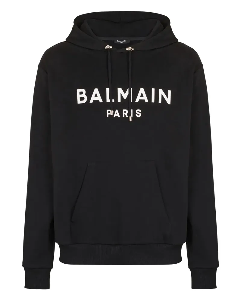 Balmain Hoodie mit Logo-Print - Schwarz Schwarz