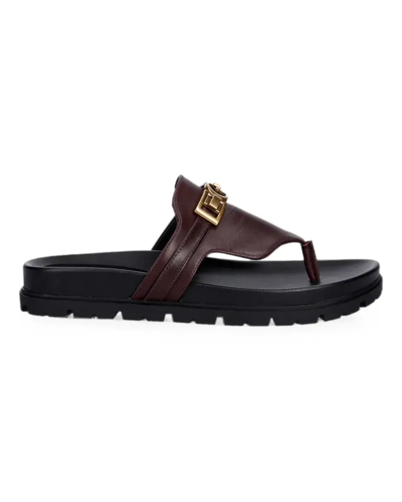 Guess Farron Sandalen mit Logo-Schild - Braun Braun