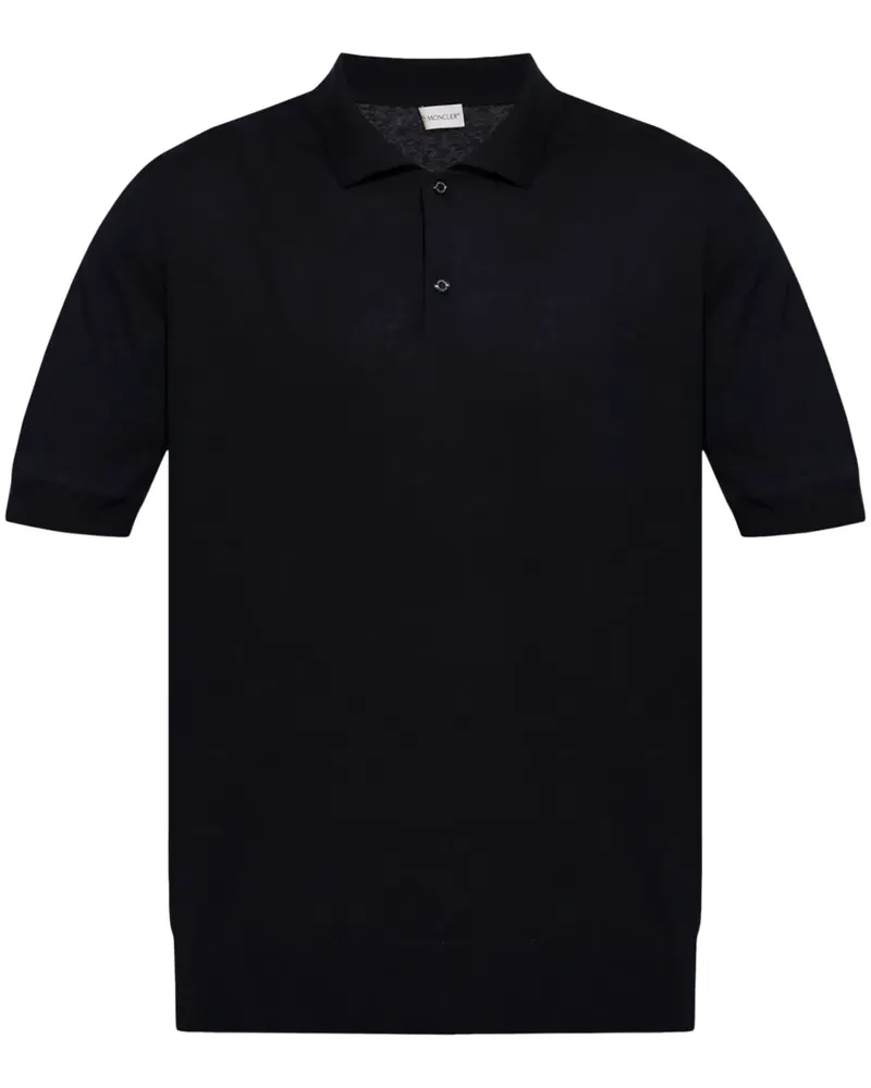 Moncler Poloshirt mit Logo-Applikation - Blau Blau