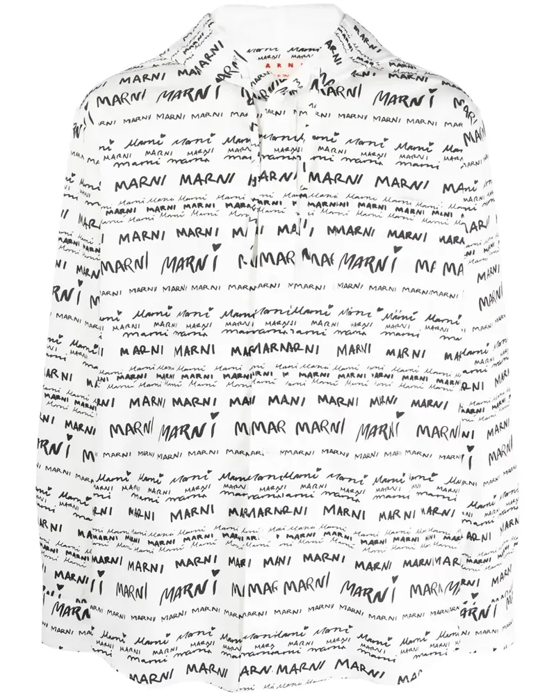 Marni Mega- Hemd mit Kapuze - Weiß Weiß