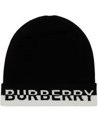 Burberry Beanie mit Logo Schwarz