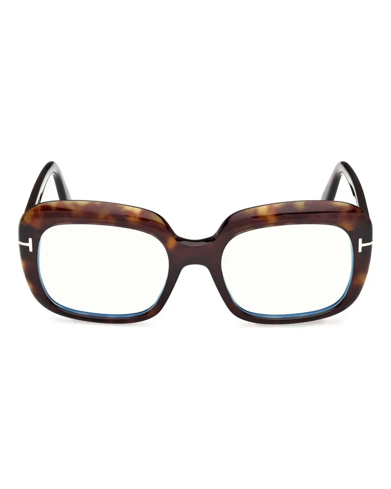 Tom Ford Brille mit eckigem Gestell - Braun Braun
