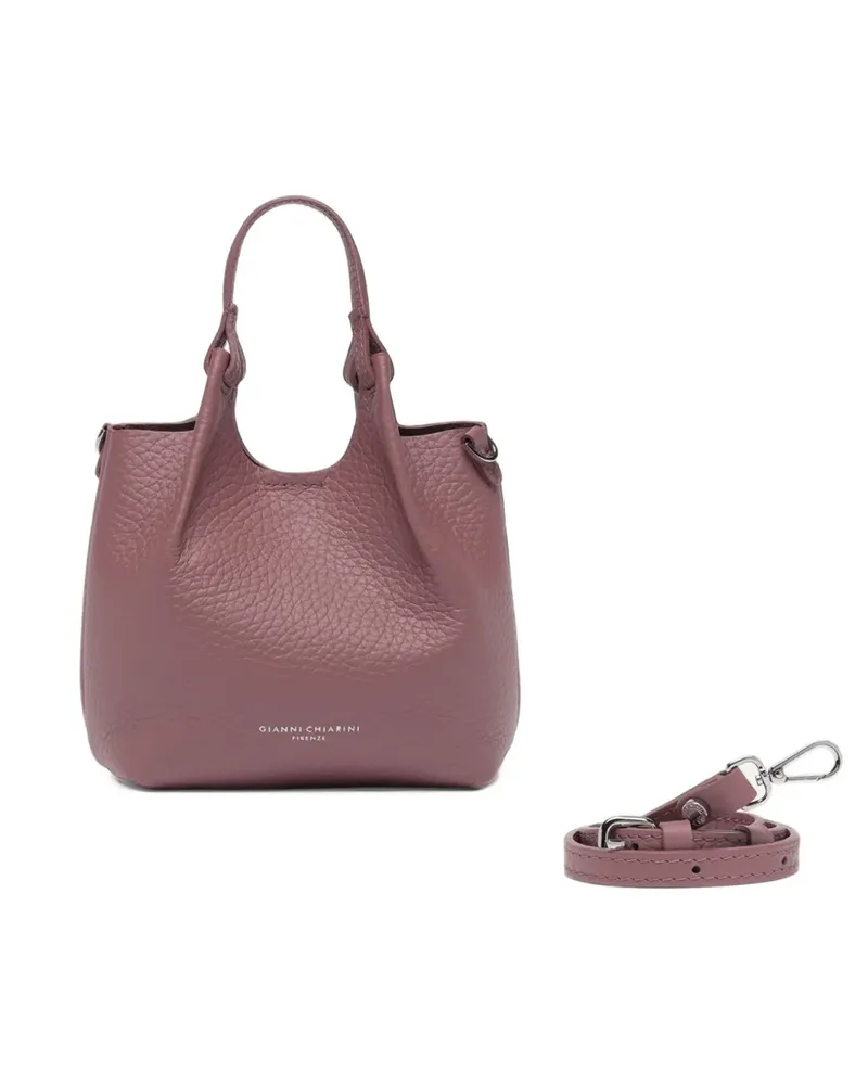 Gianni Chiarini Kleine Dua Schultertasche aus gekörntem Leder - Rosa Rosa