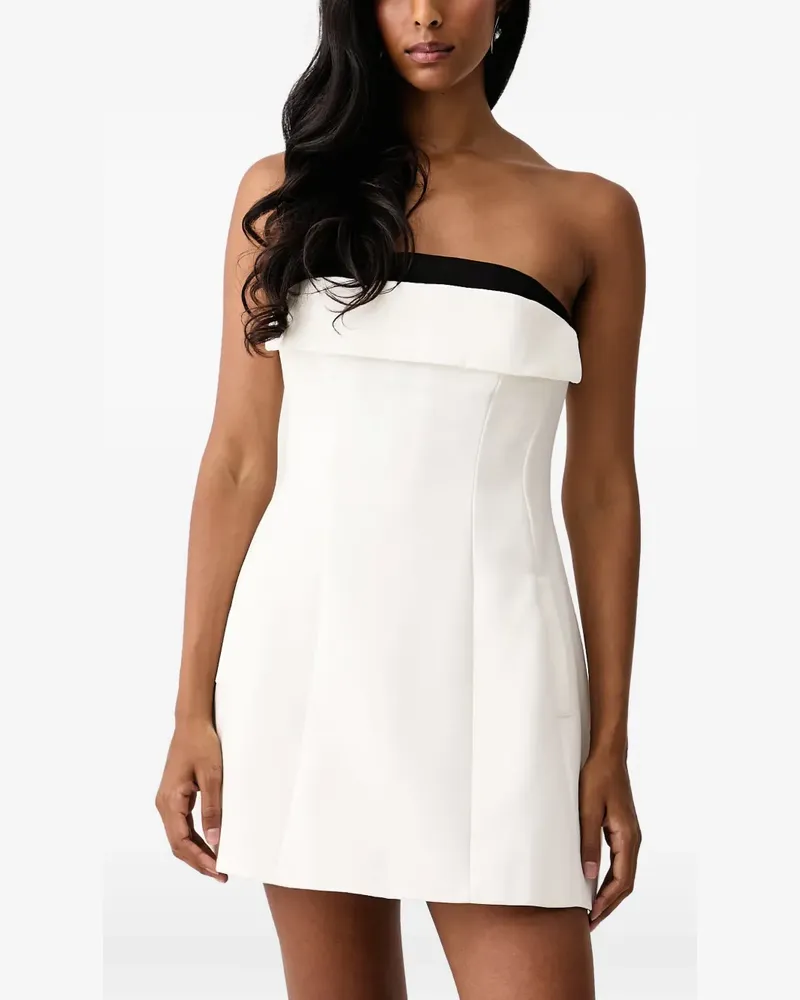 Bardot strapless fold-over dress - Weiß Weiß