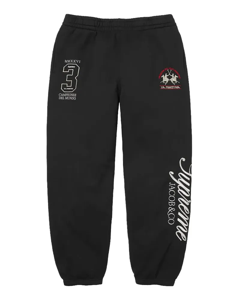 Supreme Being x La Martina x Jacob & Co logo-embroidered track pants - Schwarz Schwarz
