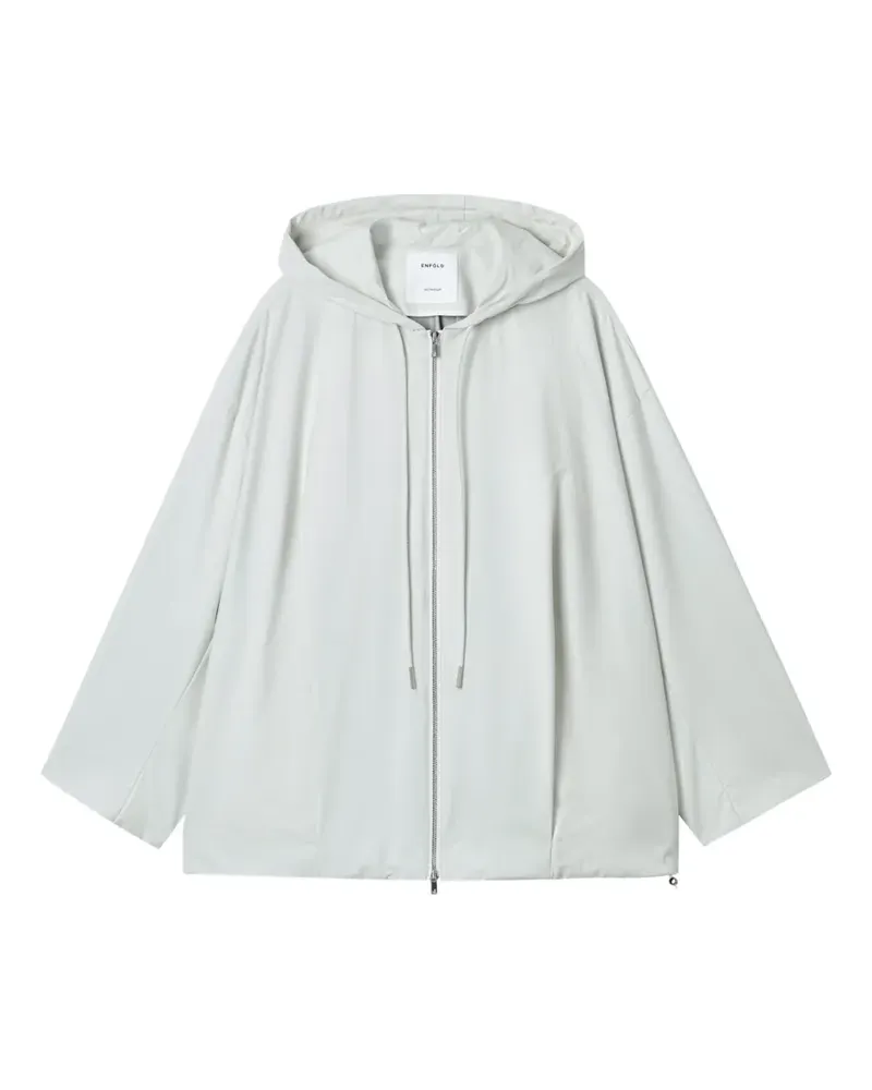 ENFÖLD hooded pleated jacket - Weiß Weiß