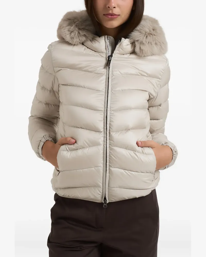 Colmar Kapuzenjacke mit Faux-Fur-Besatz - Nude Nude