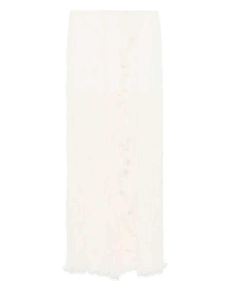Blumarine Plissiertes Maxikleid aus Chiffon - Nude Nude