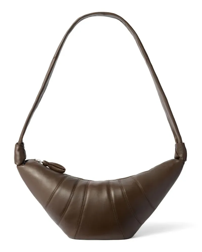 Christophe Lemaire Mittelgroße Croissant Tasche aus Leder - Braun Braun