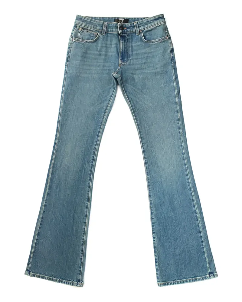 HTC Hollywood Trading Company Ausgeblichene Curly Jeans - Blau Blau