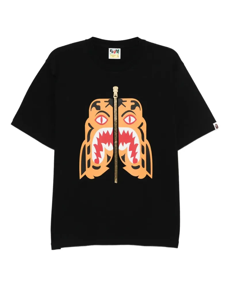 BAPE Tiger T-Shirt - Schwarz Schwarz