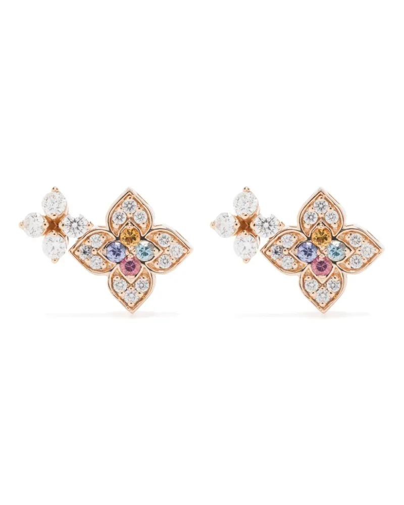 Roberto Coin 18kt Venetian Princess Rotgoldohrringe mit Steinen - Rosa Rosa
