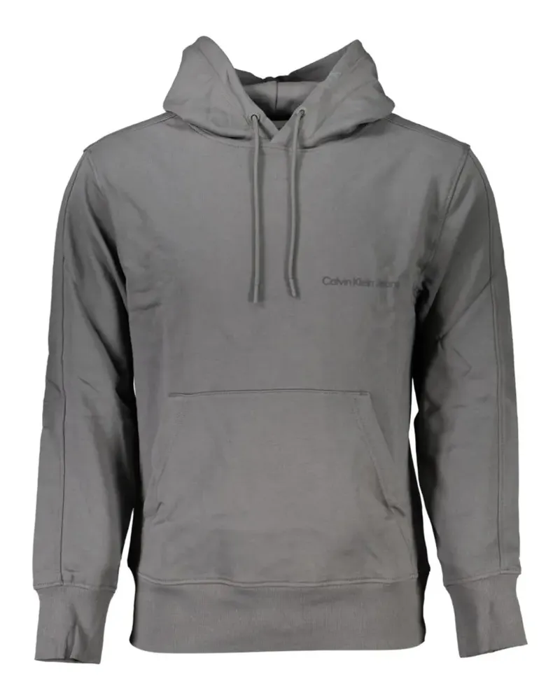 Calvin Klein logo-print cotton hoodie - Grau Grau