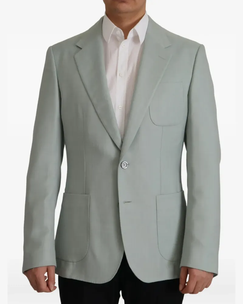 Dolce & Gabbana single-breasted cashmere-blend blazer - Grün Grün