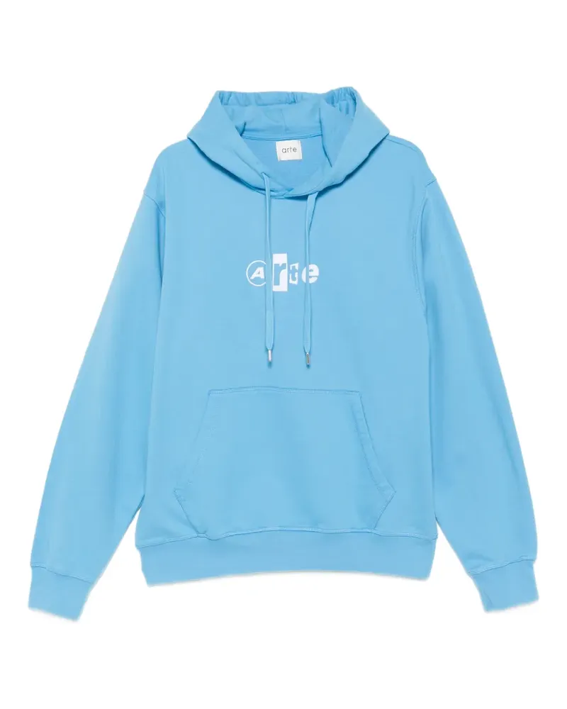 Arte Antwerp logo-print drawstring hoodie - Blau Blau