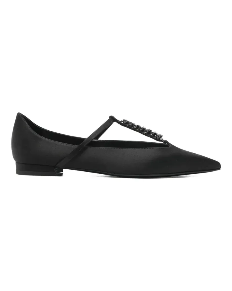 Emporio Armani point-toe flat pumps - Schwarz Schwarz