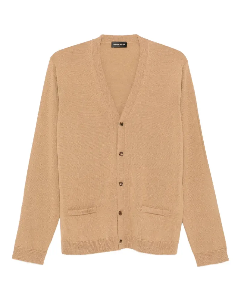Roberto Collina Cardigan mit aufgesetzten Taschen - Braun Braun