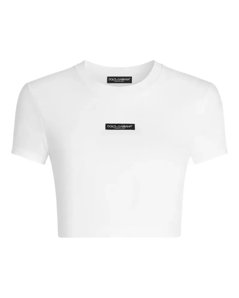 Dolce & Gabbana Jersey-T-Shirt mit Logo - Weiß Weiß
