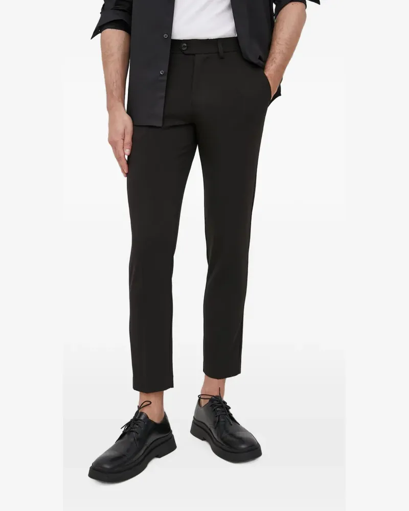Lindbergh slim-fit tailored trousers - Schwarz Schwarz