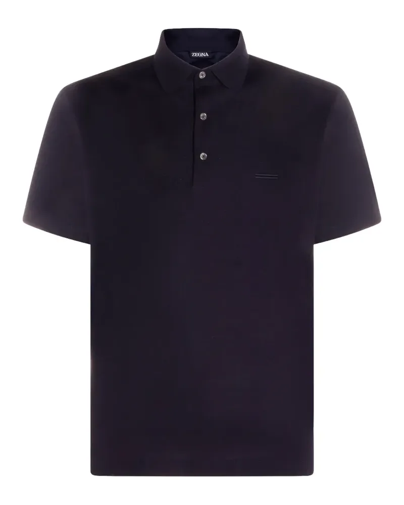 Ermenegildo Zegna button cotton polo shirt - Blau Blau