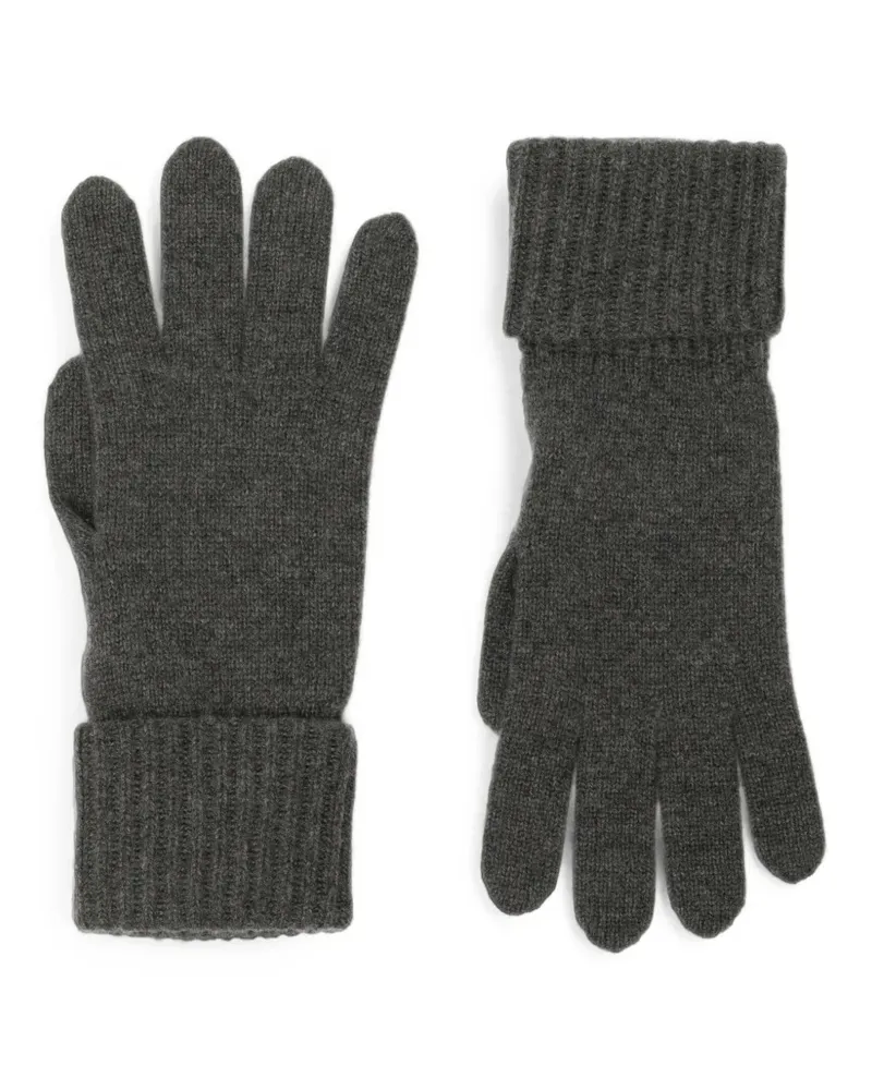 N.Peal Handschuhe aus geripptem Strick - Grau Grau