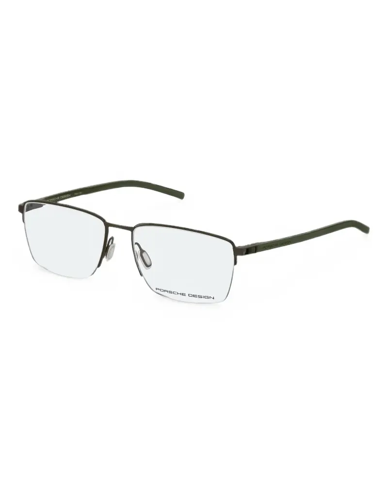 Porsche Design Eckige Halbrandbrille - Grün Grün
