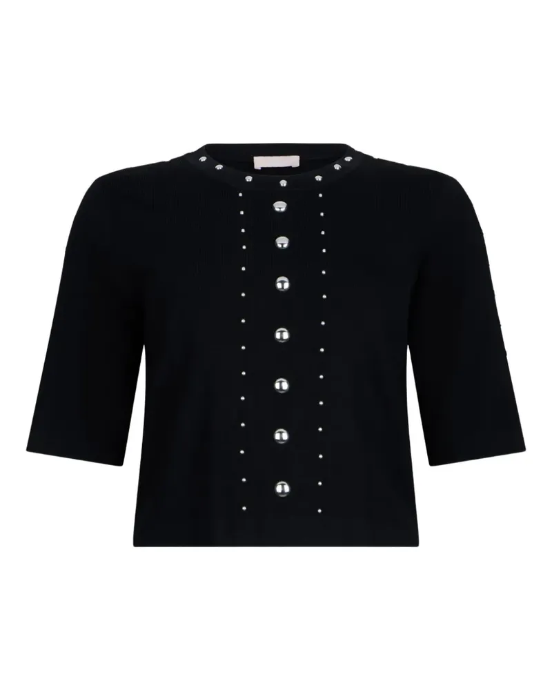 Liu Jo stud-embellished knit top - Schwarz Schwarz
