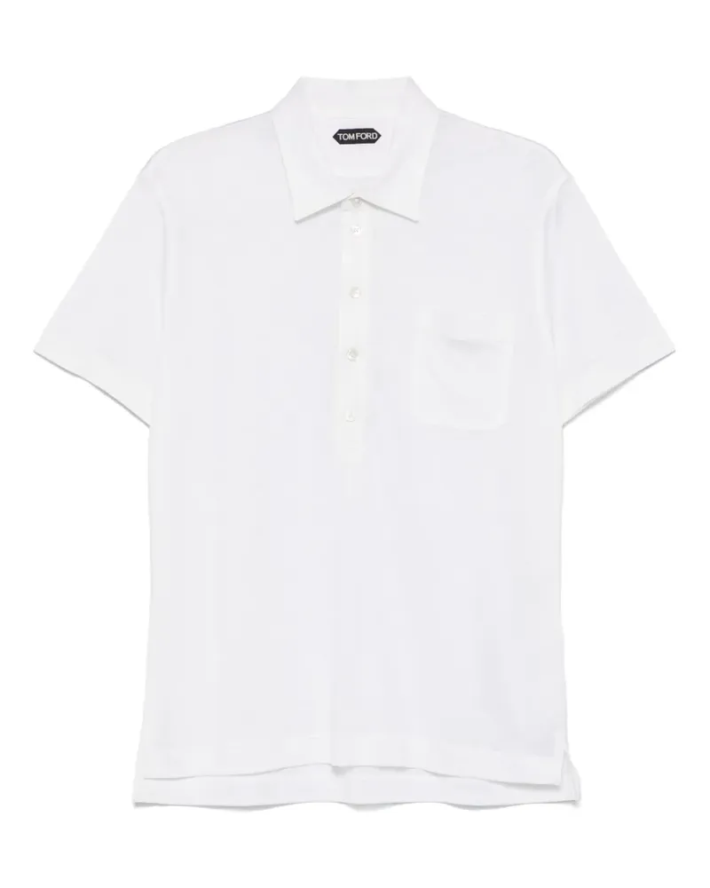 Tom Ford Poloshirt mit kurzen Ärmeln - Weiß Weiß
