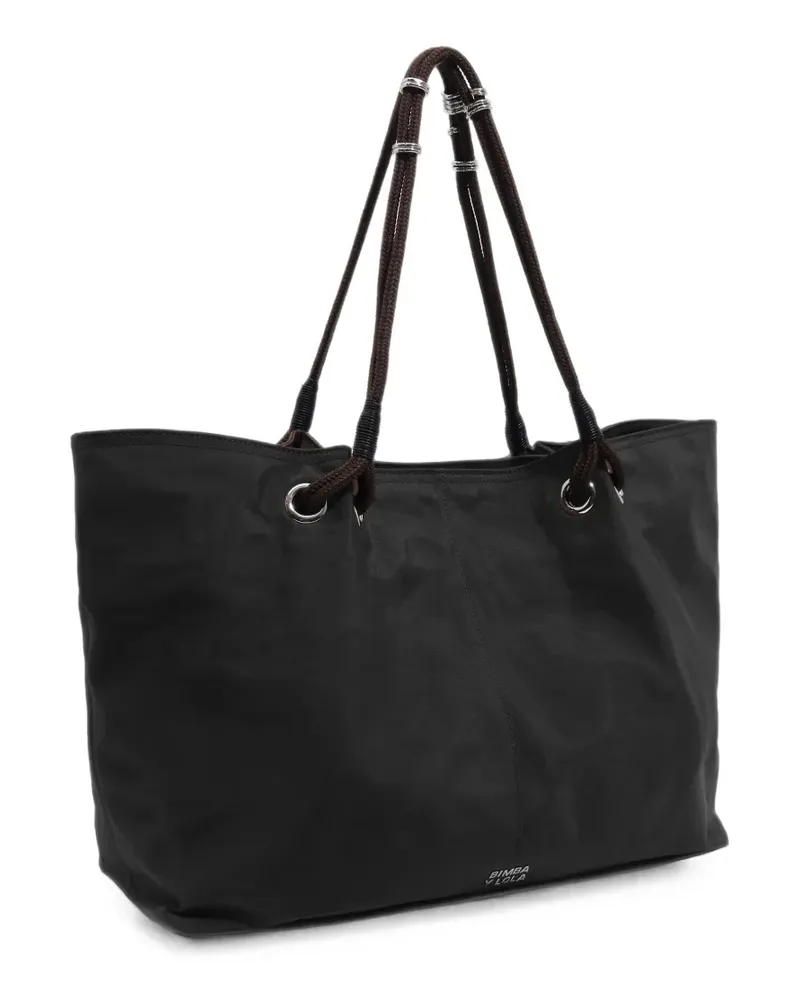 BIMBA Y LOLA Maxi Tote Bag aus Nylon - Schwarz Schwarz