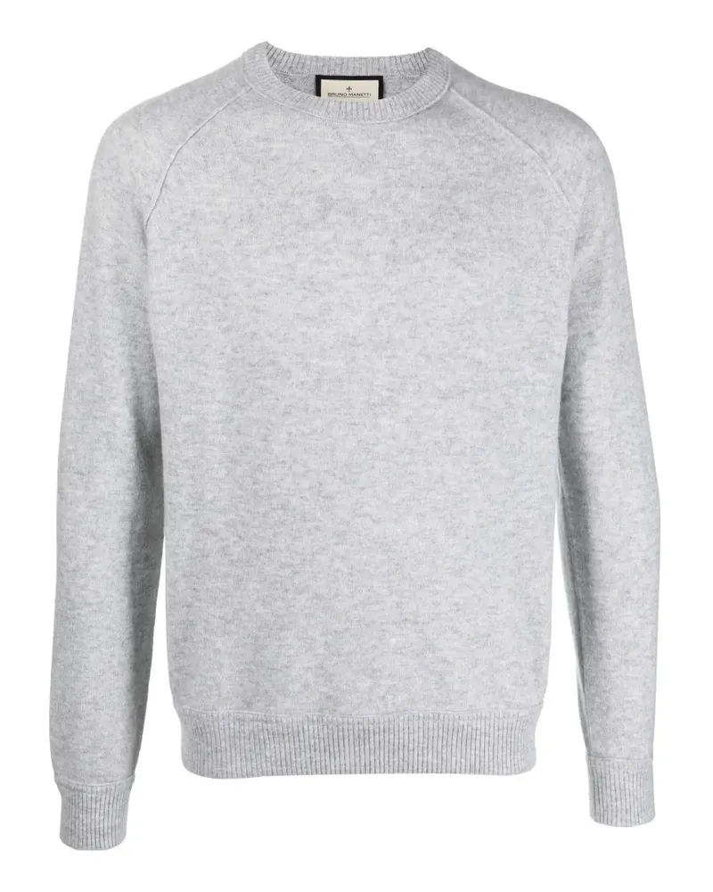 Bruno Manetti Kaschmirpullover mit Rundhalsausschnitt - Grau Grau