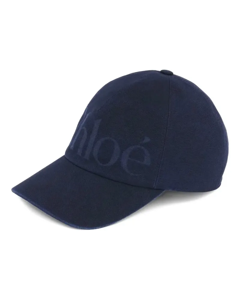 Chloé Baseballkappe mit Logo-Print - Blau Blau