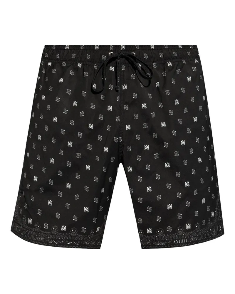 Amiri MA Paisley Badeshorts - Schwarz Schwarz