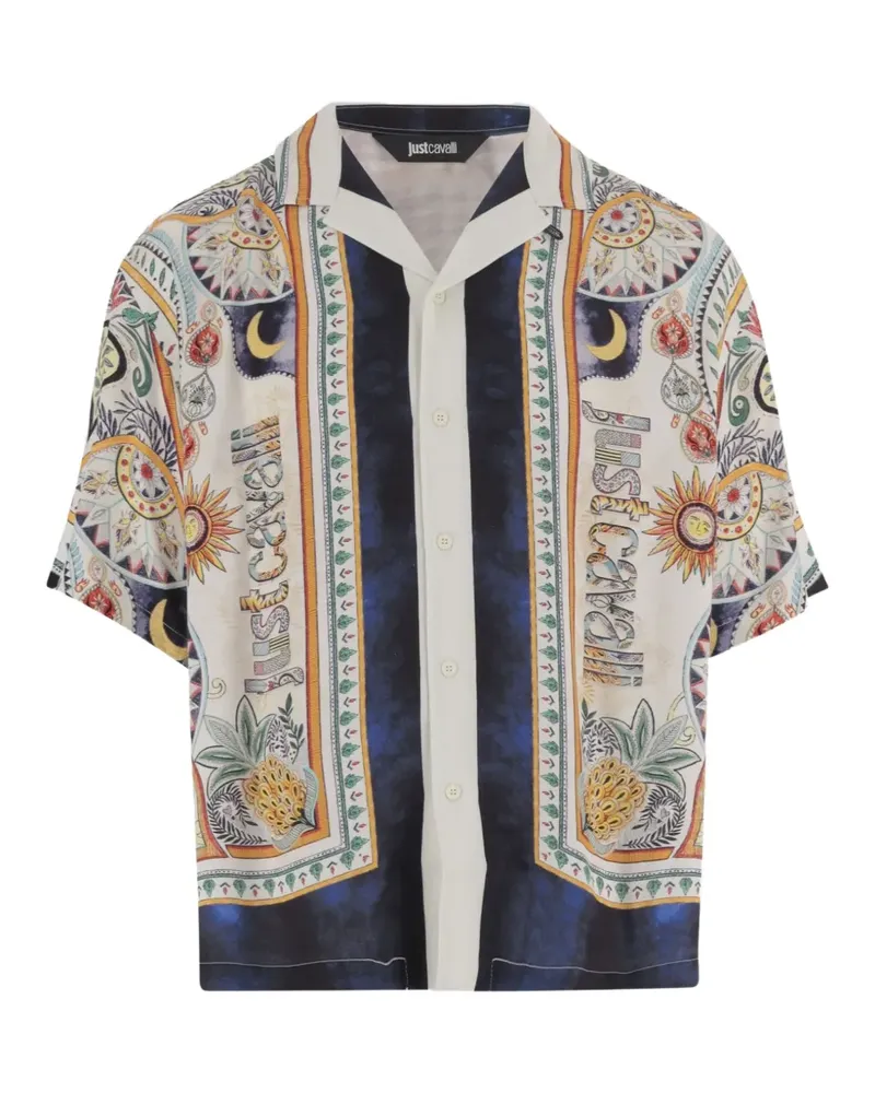 Just Cavalli graphic-print short-sleeve shirt - Weiß Weiß