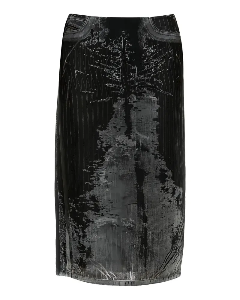 Diesel De-Pra-Fse1 midi skirt - Schwarz Schwarz