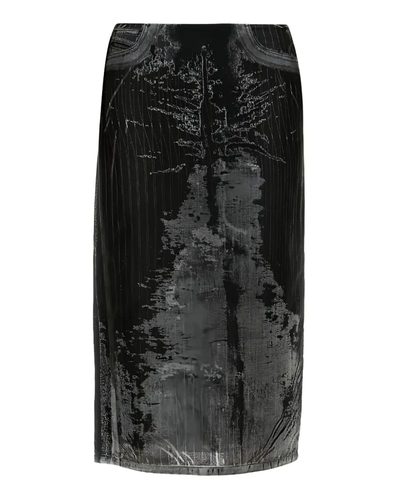 Diesel De-Pra-Fse1 midi skirt - Schwarz Schwarz