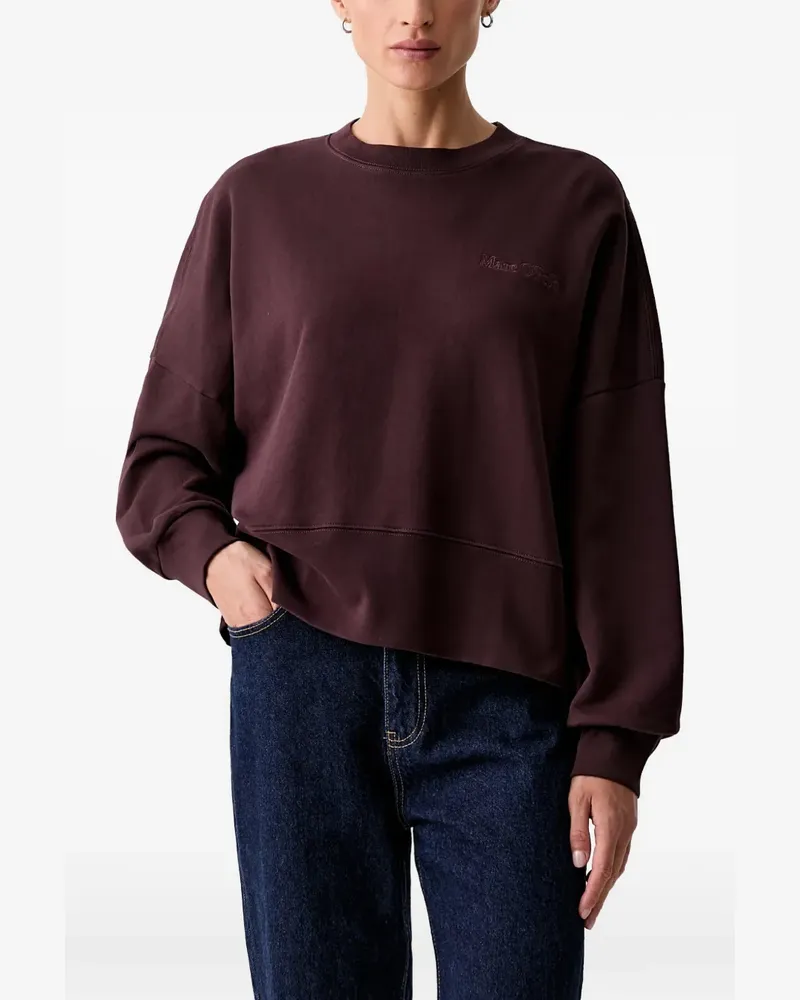 Marc O'Polo Besticktes Sweatshirt mit tiefen Schultern - Rot Rot