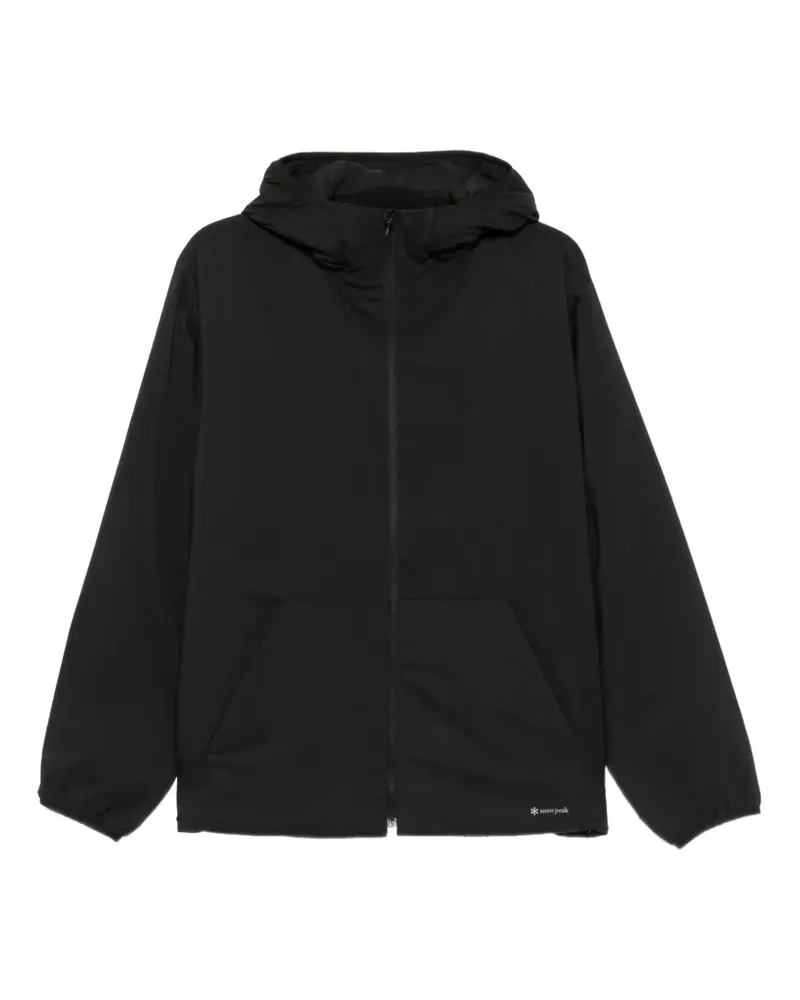 Snow Peak Kapuzenjacke mit Reißverschluss - Schwarz Schwarz
